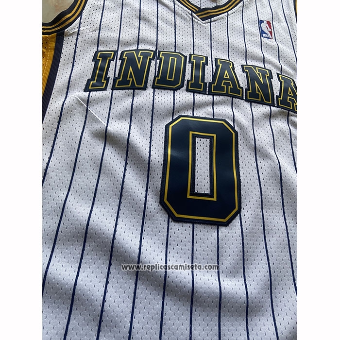 Camiseta Indiana Pacers Tyrese Haliburton NO 0 Mitchell & Ness 2020-21 Blanco